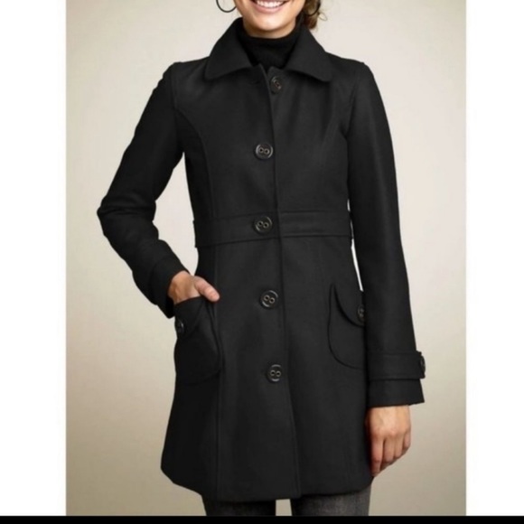TULLE BY ANTHROPOLOGIE Longline Pea Coat size Small - Picture 1 of 7